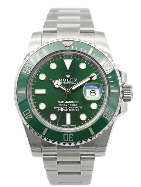 rolex submariner date 116610lv grün hulk|Rolex Hulk original price.